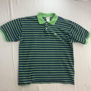 Lacoste Short Sleeve Polo Shirt Striped Green Crocodile Logo Mens Size 2XL 7